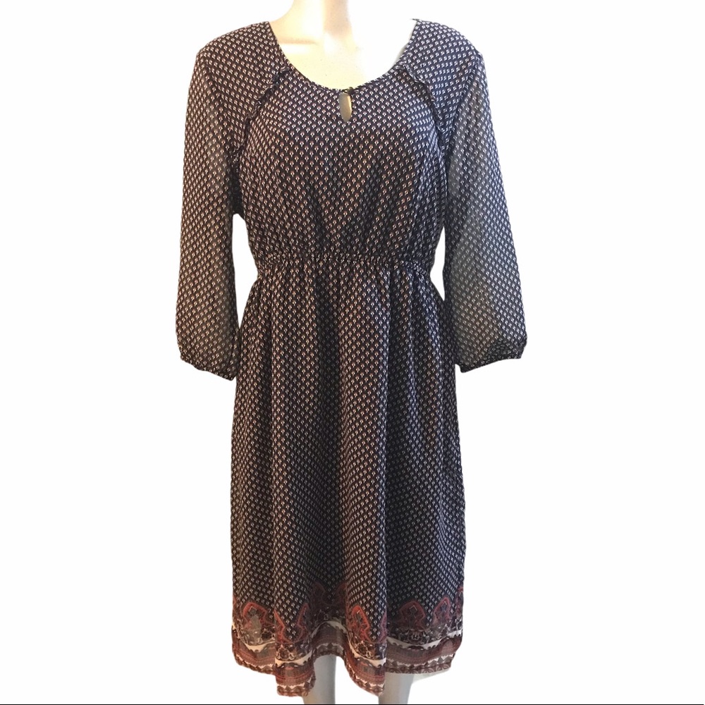 Mimi & Daphne Midi Dress Polka Dot Cottagecore Vintage-Inspired Lightweight XL